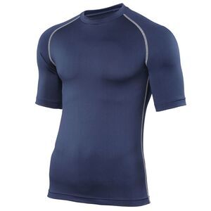 Rhino Mens Sports Base Layer Short Sleeve T-Shirt / Navy